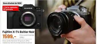 Kamera Express Fujifilm X-T4 boîtier noir offre