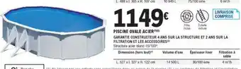 E.Leclerc Brico Piscine Ovale Acier offre