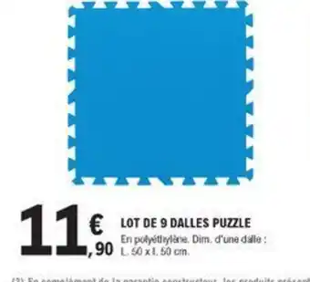 E.Leclerc Brico Lot de 9 Dalles Puzzle offre