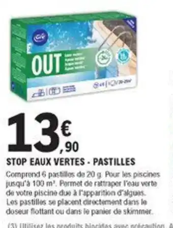 E.Leclerc Brico Stop Eaux Vertes-Pastilles offre