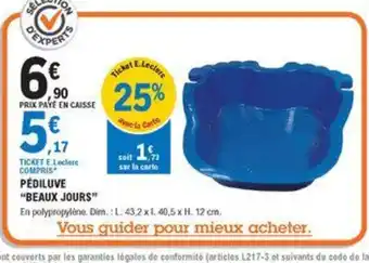 E.Leclerc Brico Pédiluve Beaux Jours offre