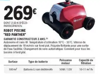 Robot Piscine Red Panther