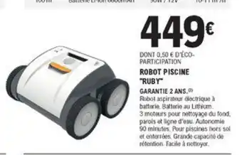 E.Leclerc Brico Robot Piscine Ruby offre