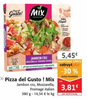 Colruyt Pizza del gusto mix offre