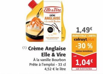 Colruyt Crème anglaise elle & vire offre