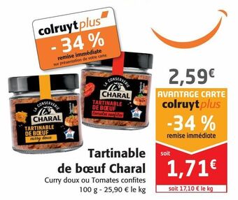 Colruyt Tartinable de bœuf charal offre