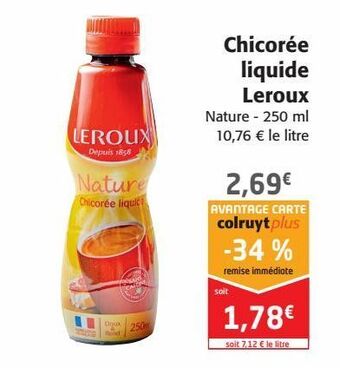 Colruyt Chicorée liquide leroux offre