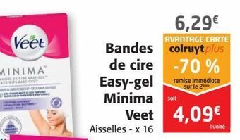 Bandes de cire easy-gel minima veet