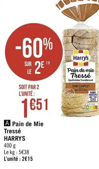 Géant Casino Pain de Mie Tressé Harrys offre
