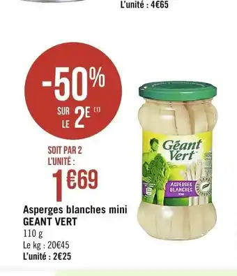 Géant Casino Asperges blanches mini Geant Vert offre