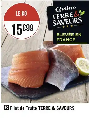 Géant Casino Terre & saveurs filet de truite offre