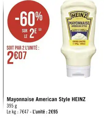 Géant Casino Heinz mayonnaise american style offre