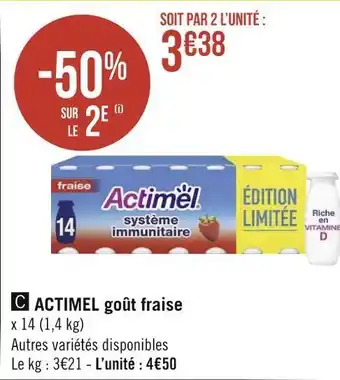 Géant Casino Actimel actimel goût fraise offre