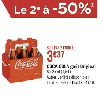 Géant Casino Coca cola coca cola goût original offre