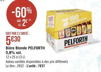 Géant Casino Pelforth bière blonde 5,8% vol. offre