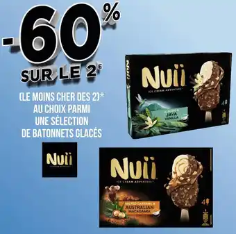 Nuii bon plan sur une sélection de batonnets glacés nuii