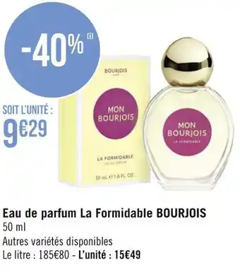 Géant Casino Bourjois eau de parfum la formidable offre