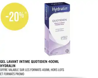 Géant Casino Hydralin bon plan sur le gel lavant intime quotidien 400ml de la marque hydralin offre