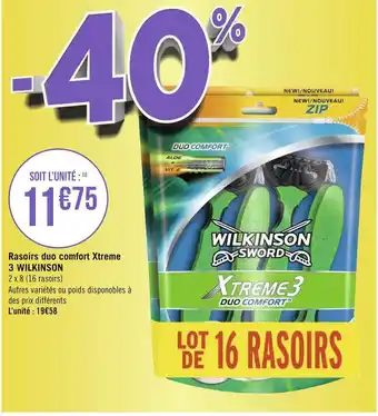Wilkinson rasoirs duo comfort xtreme 3