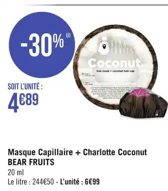 Géant Casino Bear fruits masque capillaire + charlotte coconut offre
