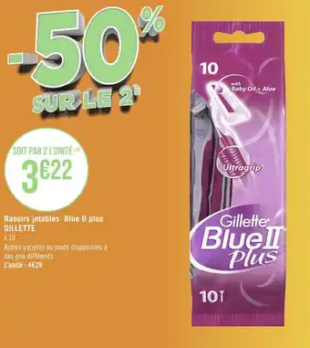 Gillette rasoirs jetables blue ii plus