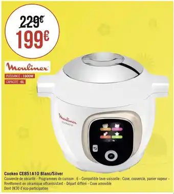 Géant Casino Moulinex cookeo ce851a10 blanc/silver offre