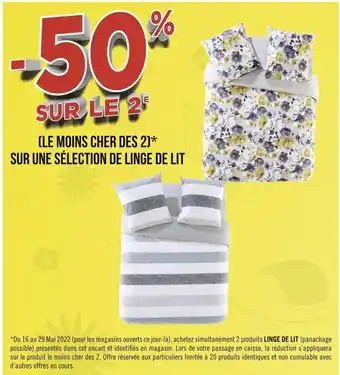 Géant Casino Bon plan sur une sélection de linge de lit offre