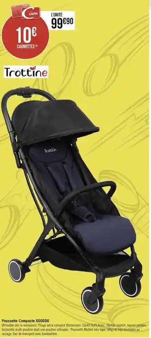 Géant Casino Trottine poussette compacte googoo offre