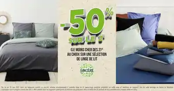Géant Casino Sincère bon plan au choix sur une sélection de linge de lit de la marque sincere offre
