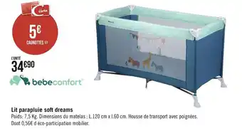 Géant Casino Bebeconfort lit parapluie soft dreams offre