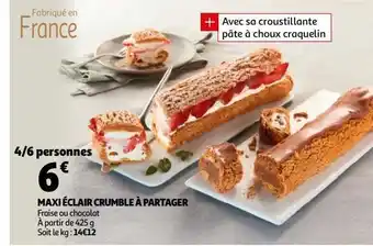 Maxi éclair crumble à partager