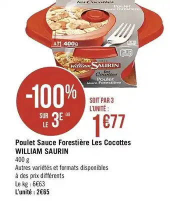 Poulet Sauce Forestière Les Cocottes William Saurin