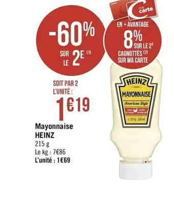 Géant Casino Mayonnaise Heinz offre
