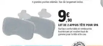 E.Leclerc Jardi Lot de 2 Appuis Tête Pour Spa offre