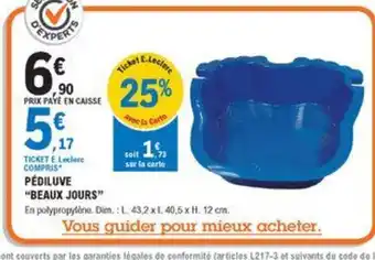 E.Leclerc Jardi Pédiluve Beaux Jours offre