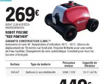 E.Leclerc Jardi Robot Piscine Red Panther offre