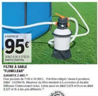 E.Leclerc Jardi Filtre à Sable Flowclear offre