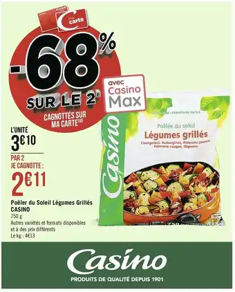 Géant Casino Poêler du Soleil Légumes grillés Casino offre