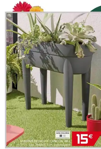 Gifi Jardinière Haute Cancun 48 L offre