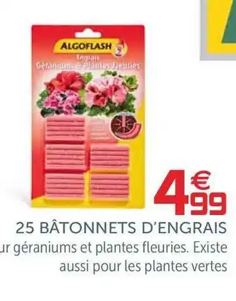 25 BĂątonnets D'engrais Algoflash