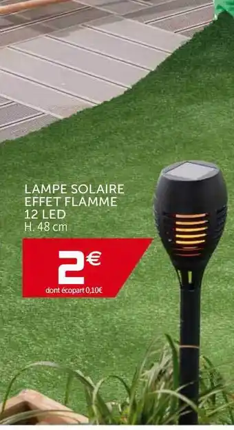 Gifi Lampe Solaire Effet Flamme 12 Led offre