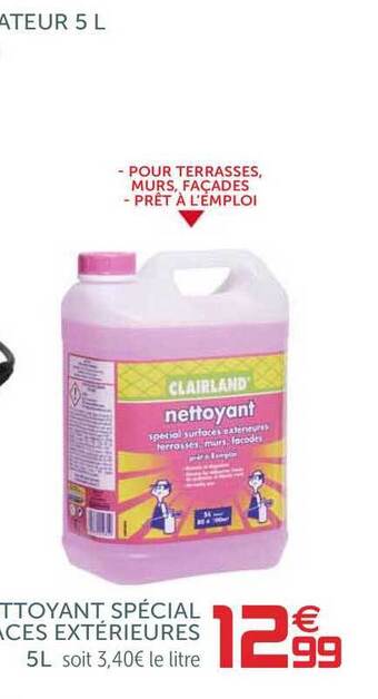 Nettoyant Spécial Surfaces Extérieures Clairland