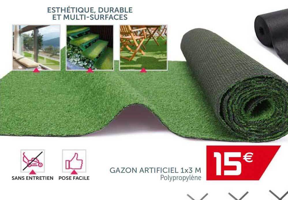 Promo Gazon Artificiel 1x3 M chez Gifi