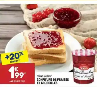 ALDI Bonne Maman Confiture De Fraises Et Groseilles offre