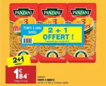 ALDI Panzani Torti 3 Min offre