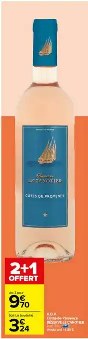 Carrefour A.o.p. Côtes-de-provence Réserve Le Canotier offre