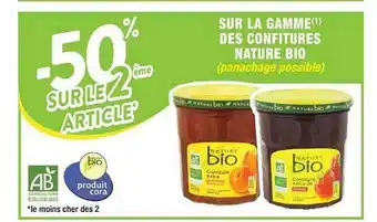 Cora x Carrefour Sur La Gamme Des Confitures Nature Bio offre