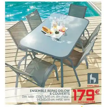Gifi Ensemble Repas Oslow 6 Couverts offre