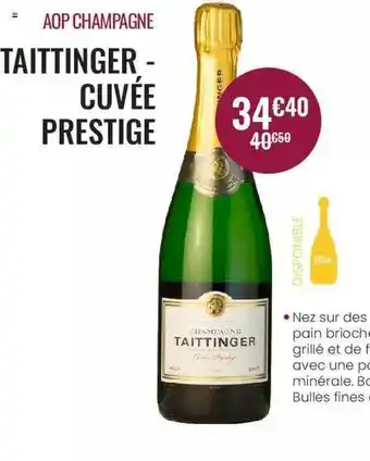 Nicolas Aop Champagne Taittinger Cuvée Prestige offre