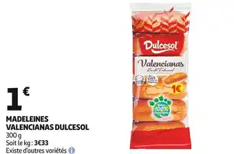 Auchan Dulcesol madeleines valencianas offre